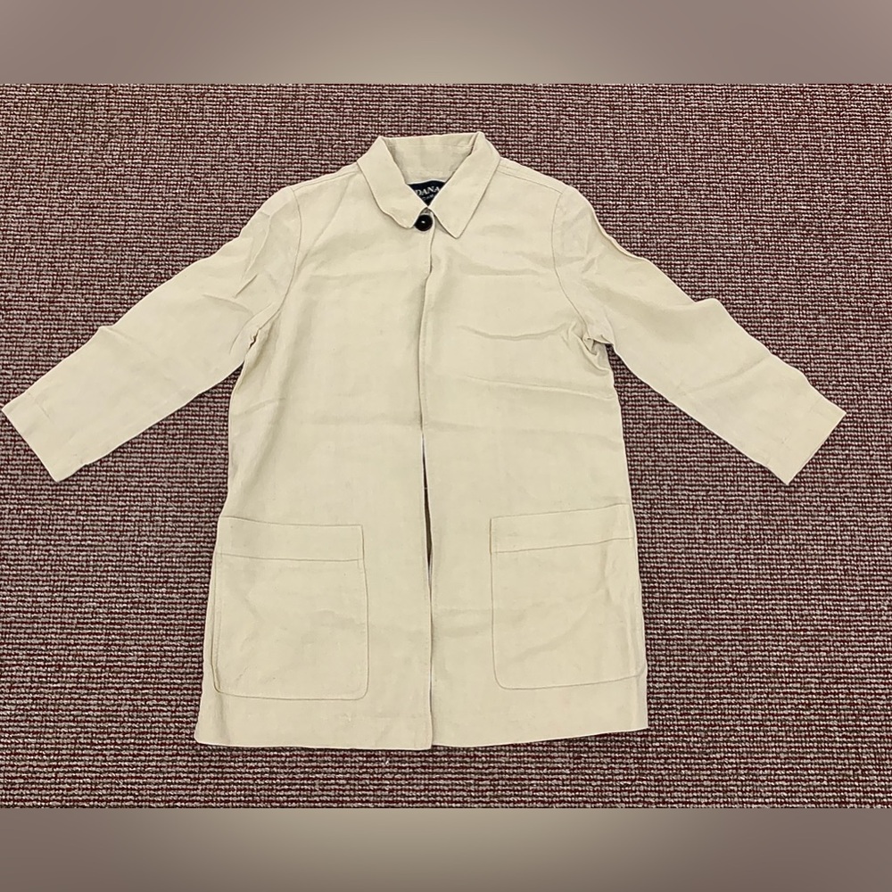 Women’s 10 Linen Blend Open Front Dana Buchman Linen Blend Coat